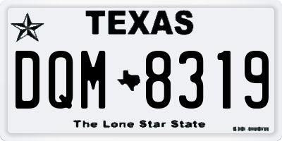 TX license plate DQM8319