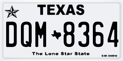 TX license plate DQM8364
