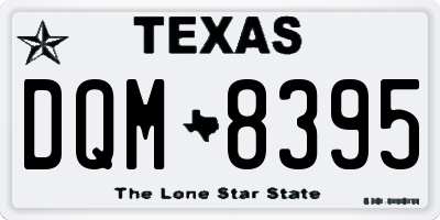 TX license plate DQM8395