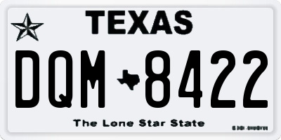 TX license plate DQM8422