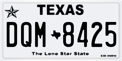 TX license plate DQM8425