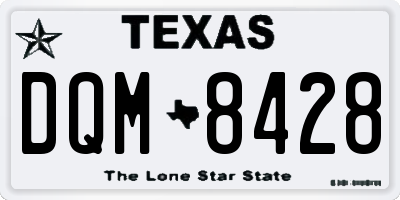 TX license plate DQM8428