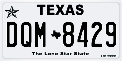 TX license plate DQM8429