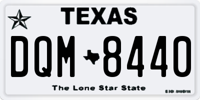 TX license plate DQM8440