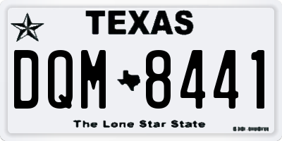 TX license plate DQM8441