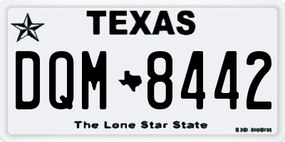 TX license plate DQM8442