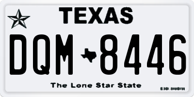 TX license plate DQM8446