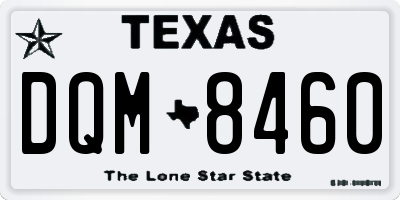 TX license plate DQM8460