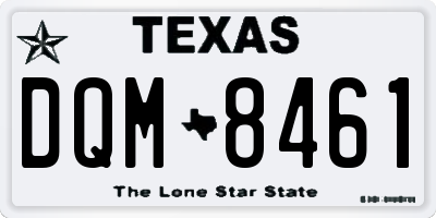 TX license plate DQM8461