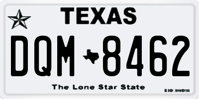 TX license plate DQM8462