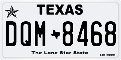 TX license plate DQM8468