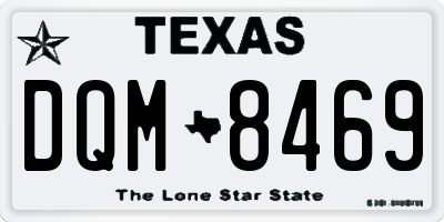 TX license plate DQM8469