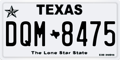 TX license plate DQM8475