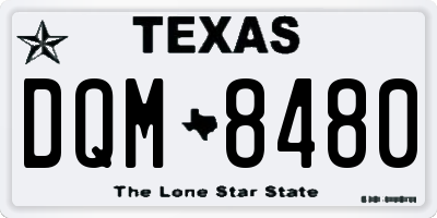 TX license plate DQM8480