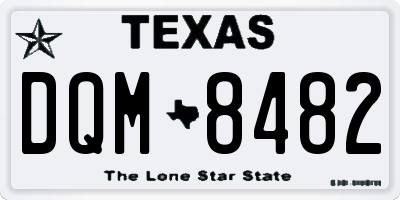 TX license plate DQM8482