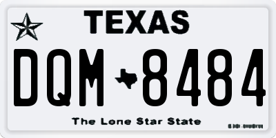 TX license plate DQM8484