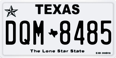 TX license plate DQM8485