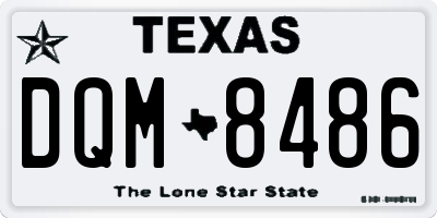 TX license plate DQM8486