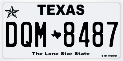 TX license plate DQM8487