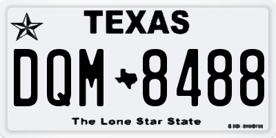TX license plate DQM8488