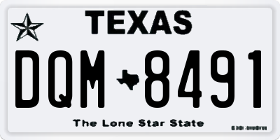 TX license plate DQM8491