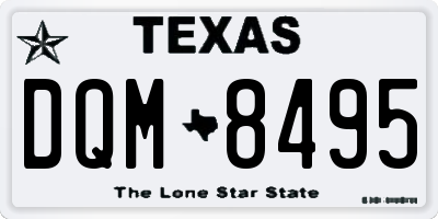 TX license plate DQM8495