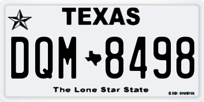 TX license plate DQM8498