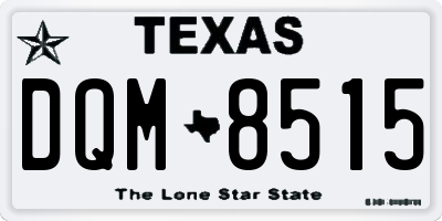 TX license plate DQM8515