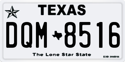 TX license plate DQM8516