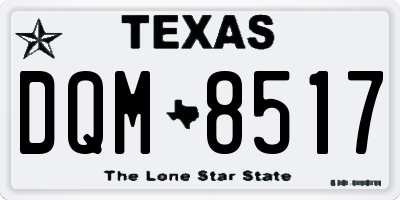 TX license plate DQM8517