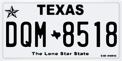 TX license plate DQM8518