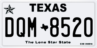 TX license plate DQM8520