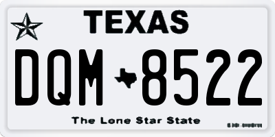 TX license plate DQM8522