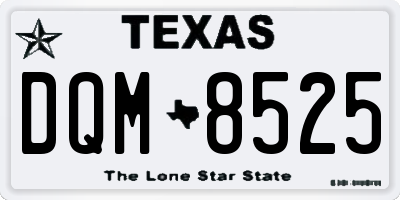 TX license plate DQM8525