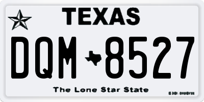 TX license plate DQM8527