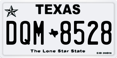 TX license plate DQM8528
