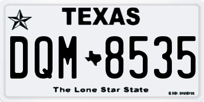 TX license plate DQM8535