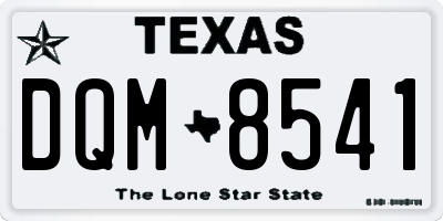 TX license plate DQM8541