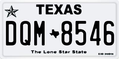 TX license plate DQM8546