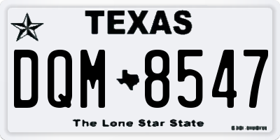 TX license plate DQM8547