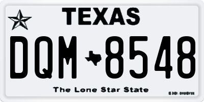 TX license plate DQM8548