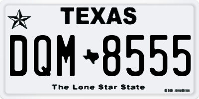 TX license plate DQM8555