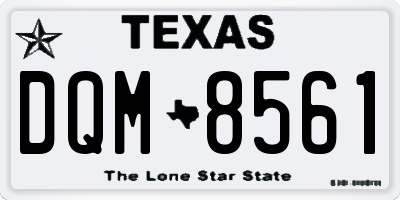 TX license plate DQM8561