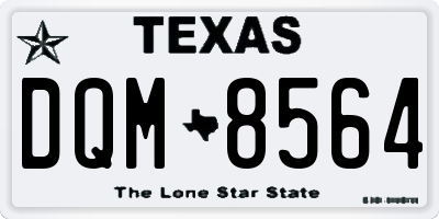 TX license plate DQM8564