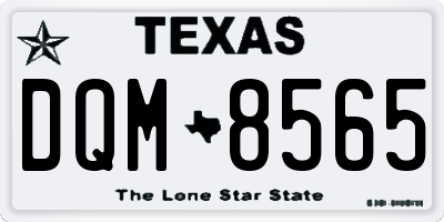 TX license plate DQM8565
