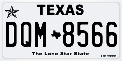 TX license plate DQM8566