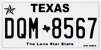 TX license plate DQM8567