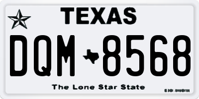 TX license plate DQM8568