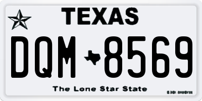 TX license plate DQM8569