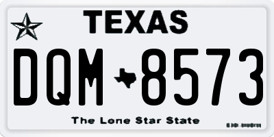 TX license plate DQM8573